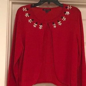 Cable & Gauge X-Large nice color Red Diamond and Black color Beads around front